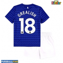 Everton Jack Grealish #18 Heimtrikotsatz Kinder 2025-26 Kurzarm (+ Kurze Hosen)